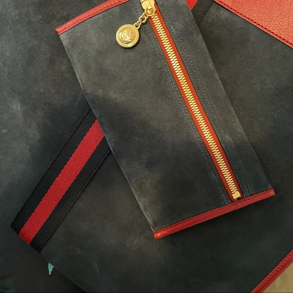 Gucci Rajah Large Blue Suede Tote RARE!!! - Picture 8 of 8